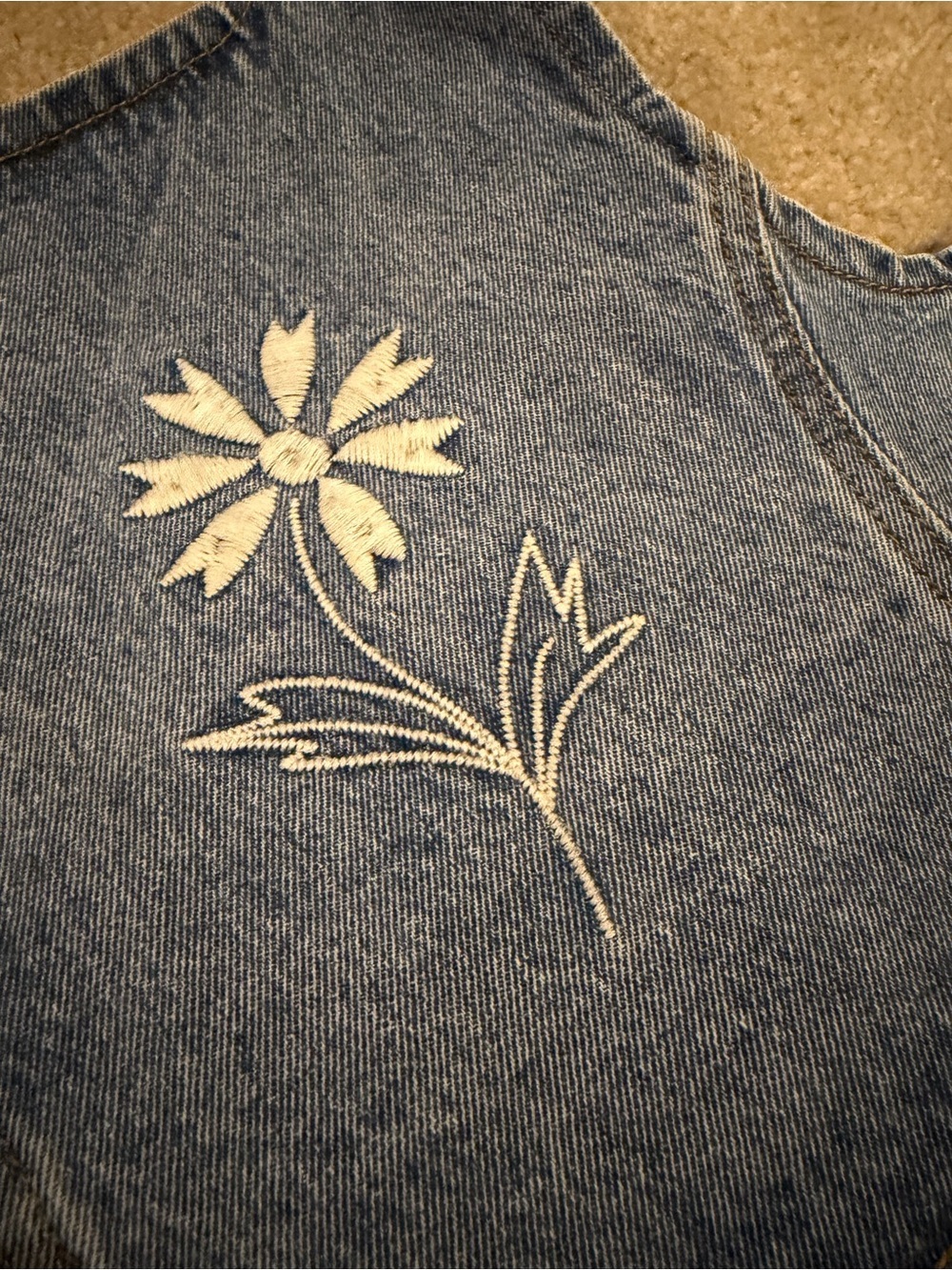 Rylee + Cru Girls Embroidered Denim Vest 4-5Y Western Boho - Picture 6 of 9